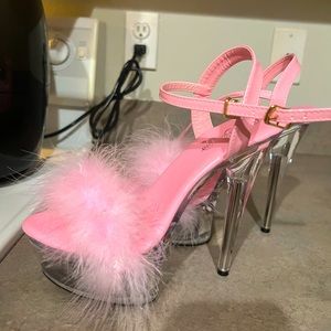 Pink Platform Stiletto Shoes